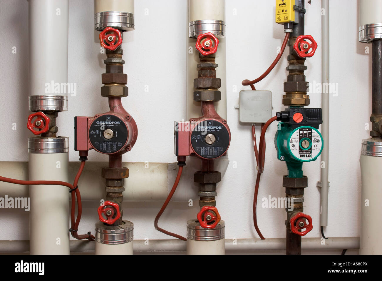 Water pump of heating facilities Stock Photo