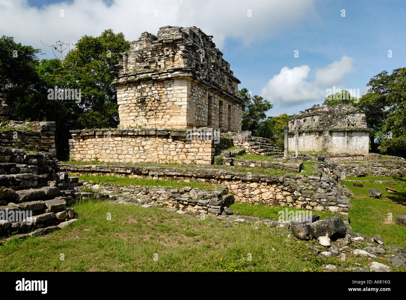 Maya site Yaxchilan, Selva Lacandona, Lakandonian Forest, Chiapas ...