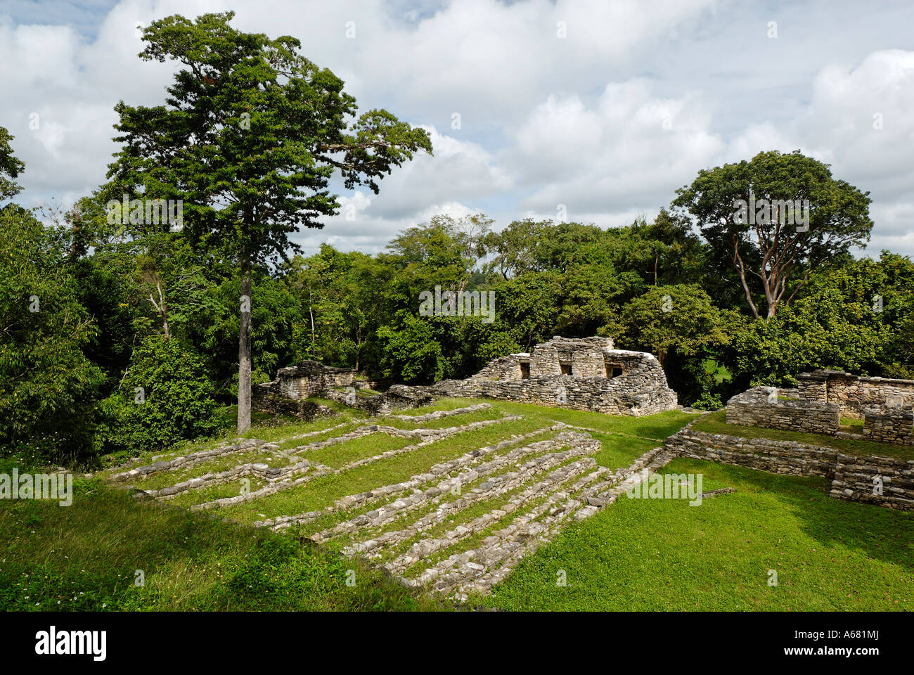 Maya site Yaxchilan, Selva Lacandona, Lakandonian Forest, Chiapas ...