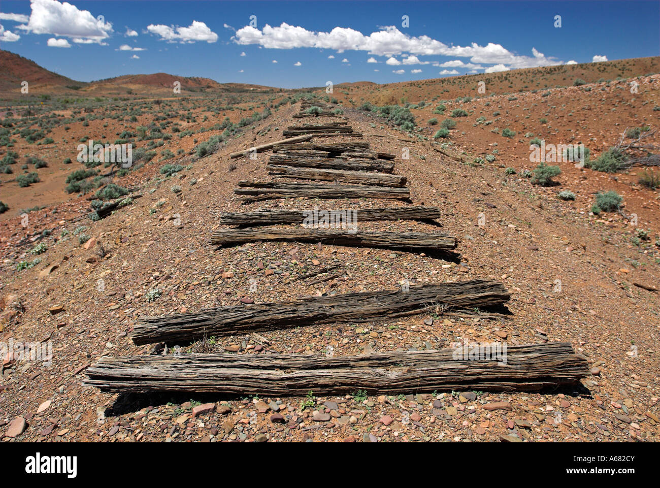 Remnants of the former tracks, between Adelaide, Alice Springs and
