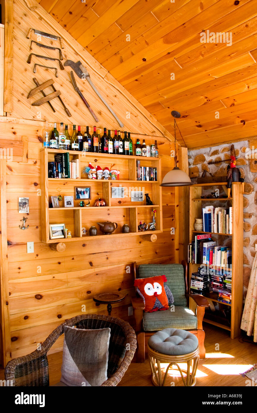 Peaceful Corner Of A Well Appointed Knotty Pined Cabin Cable