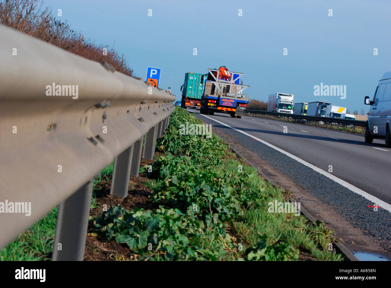 A14 Road Verge Stock Photo Alamy
