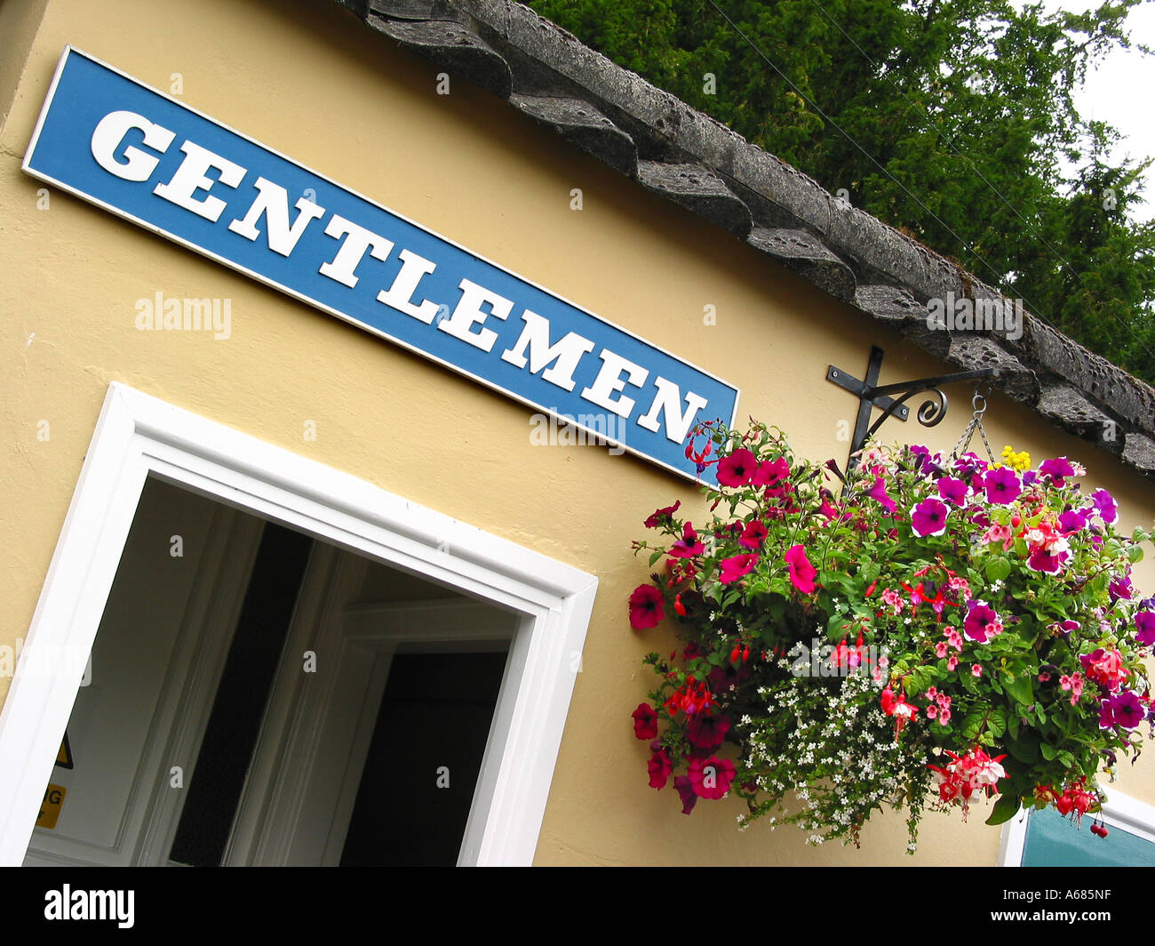 gents Public convenience Glastonbury Somerset England Stock Photo Alamy