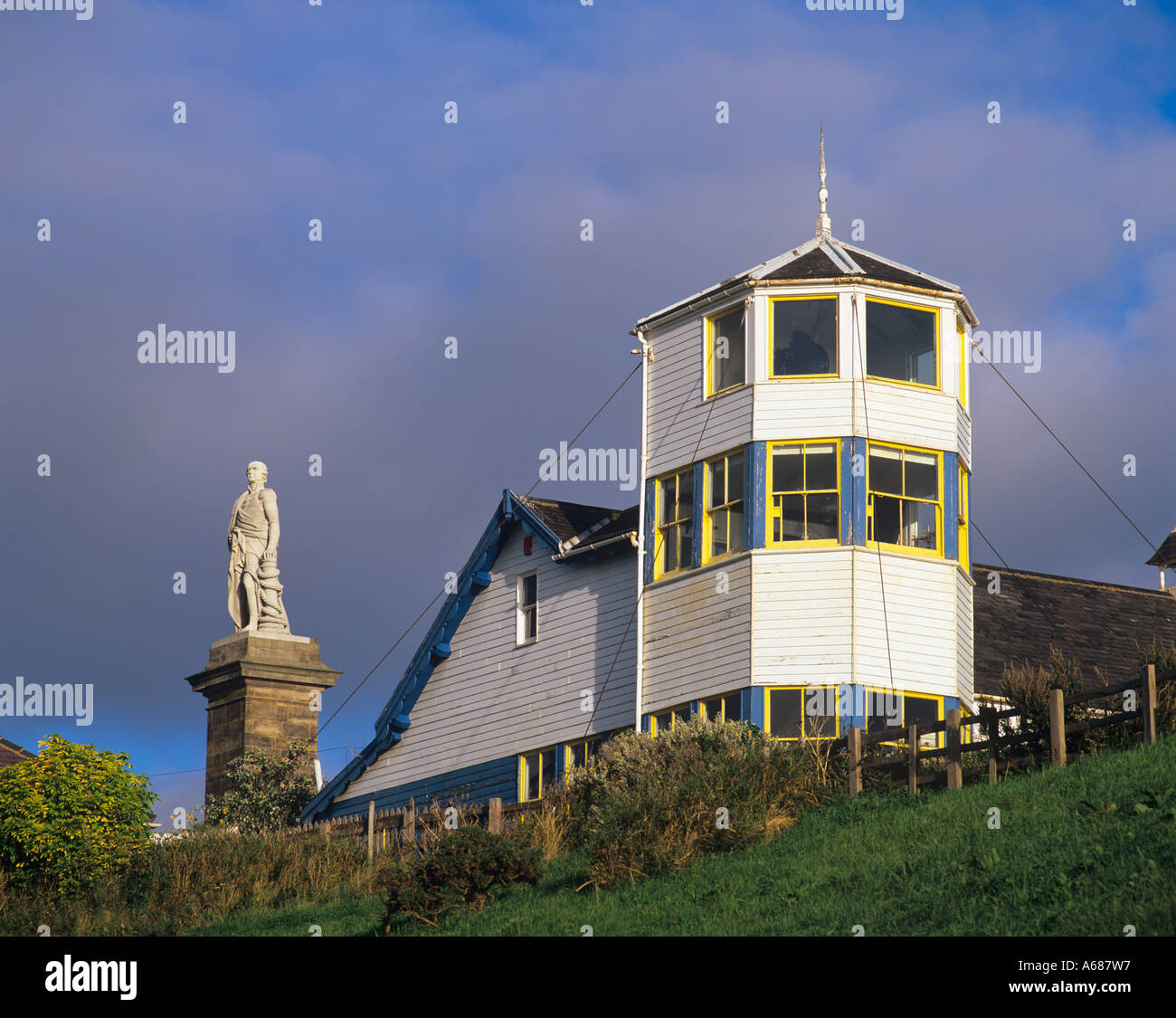Life Brige Watch House and Collingwood Monument Tynemouth Tyne & Wear