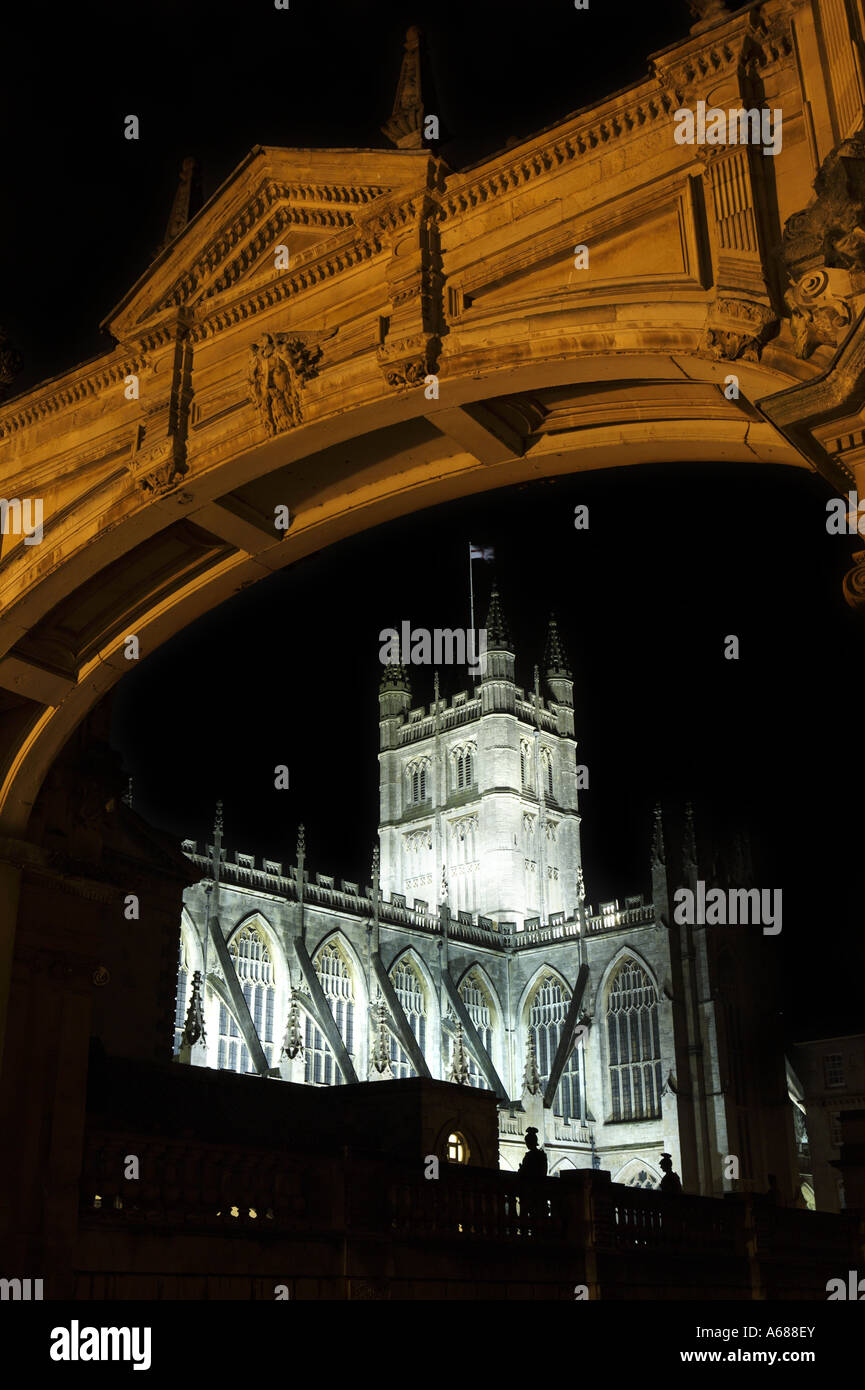 Bath Abbey at Night Stock Photo - Alamy