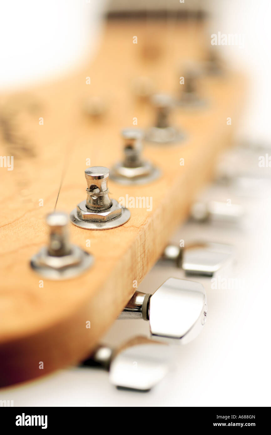 Electric Guitar Head Stock Photo