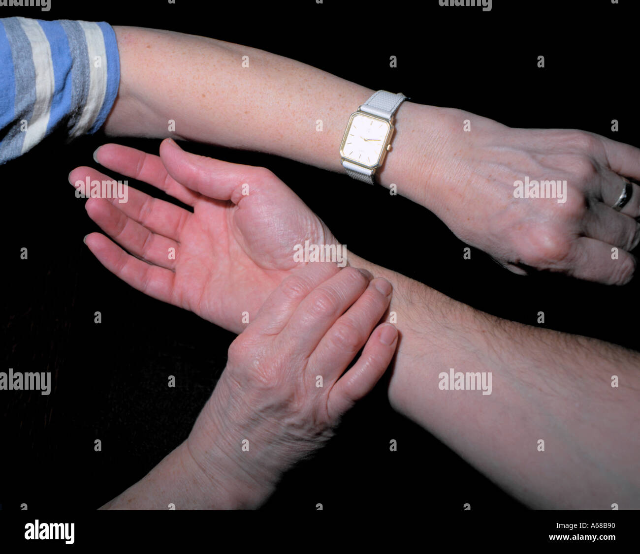 Taking a pulse stock photo alamy