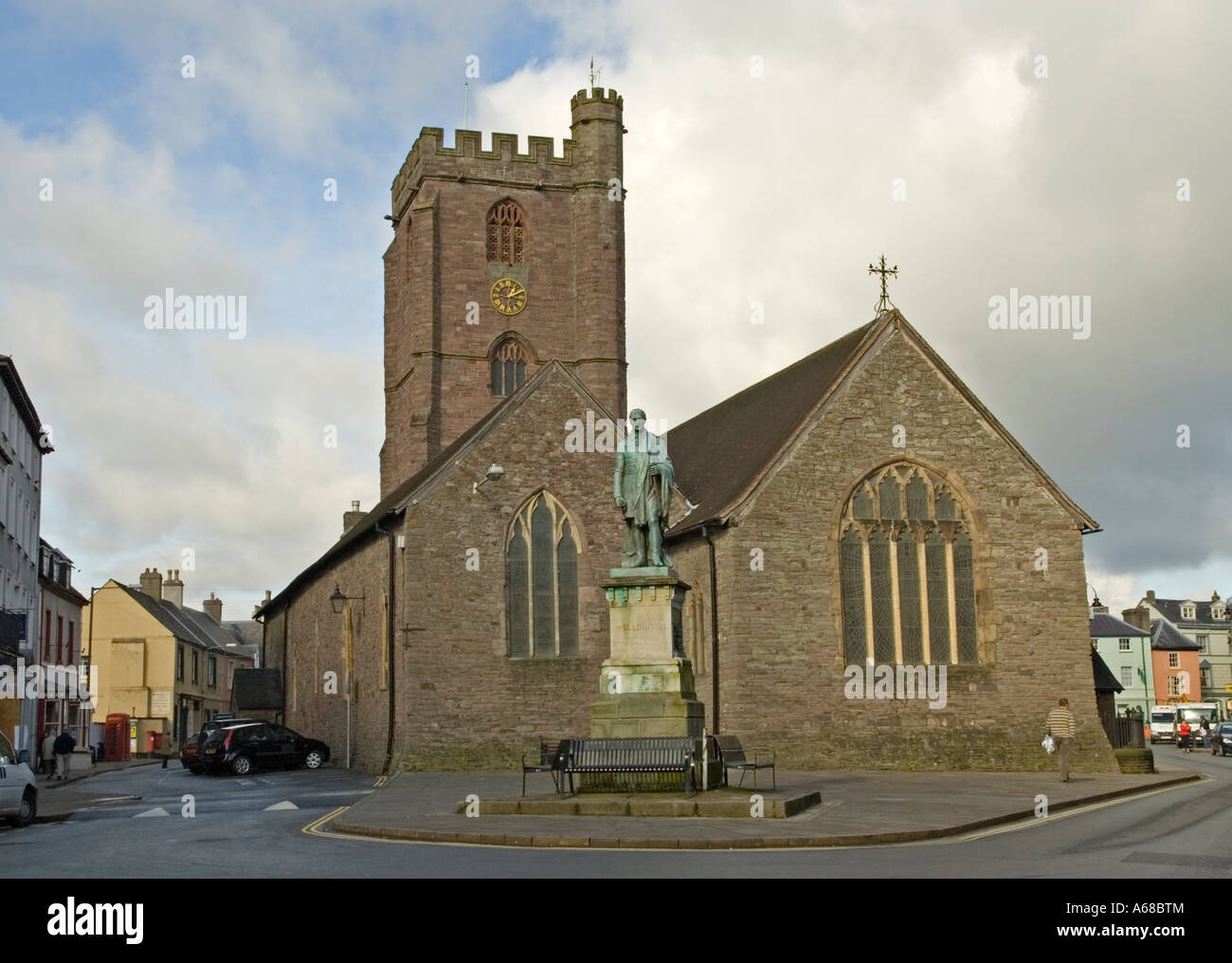 The Parish Church of St Mary's, Brecon, Powys, Wales, UK Stock Photo