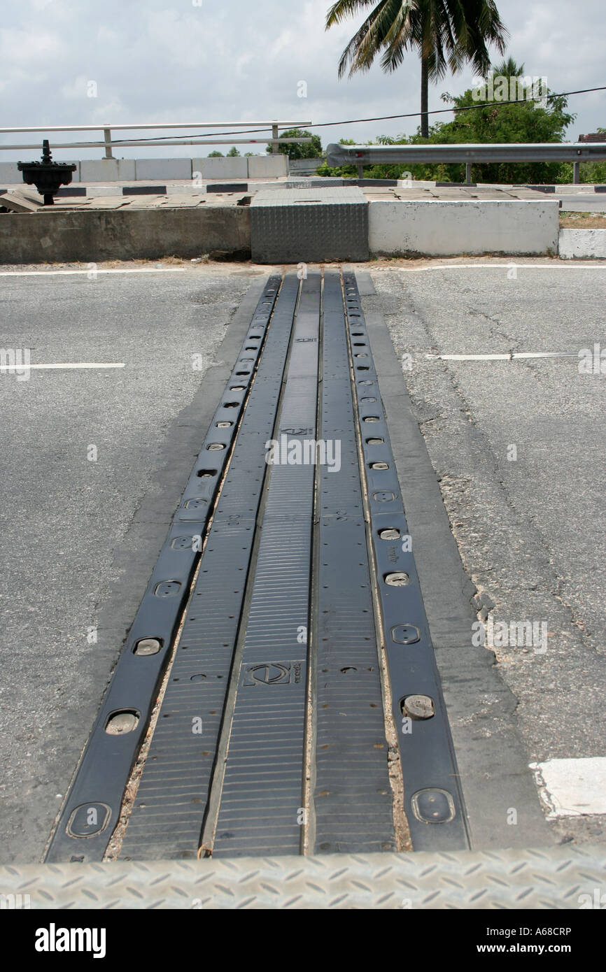 Bridge expansion joint in Malaysia. Stock Photo
