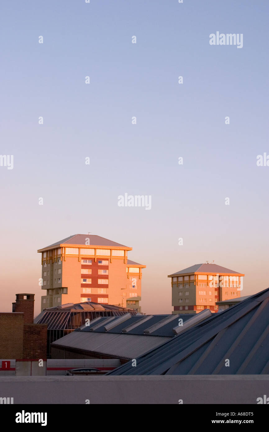 View of refurbished flats on Kirkgate Wakefield West Yorkshire from