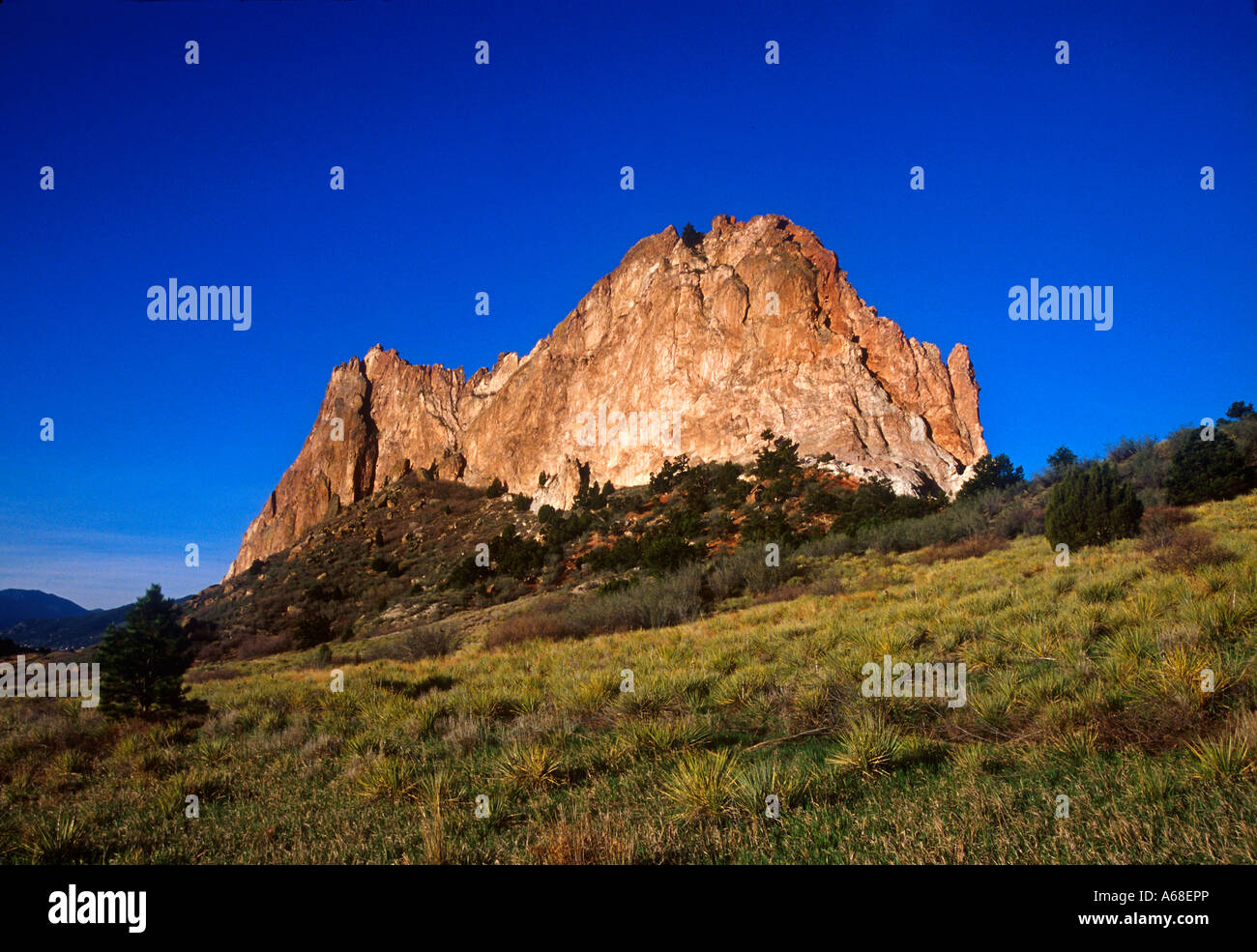 Sedimentary rock formation in the Garden of the Gods Park, Colorado Stock Photo