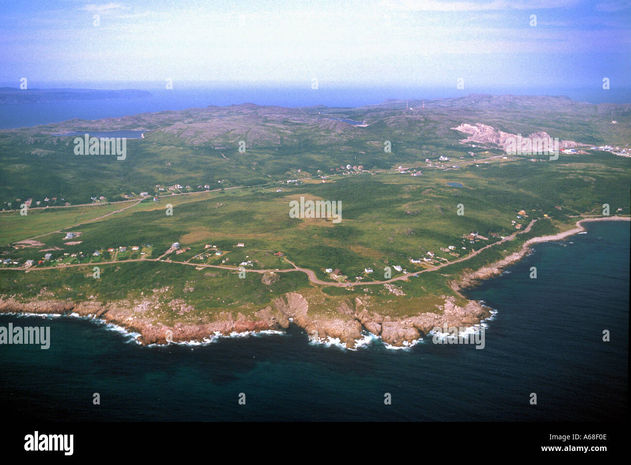 An aerial view of Miquelon Island Stock Photo Alamy
