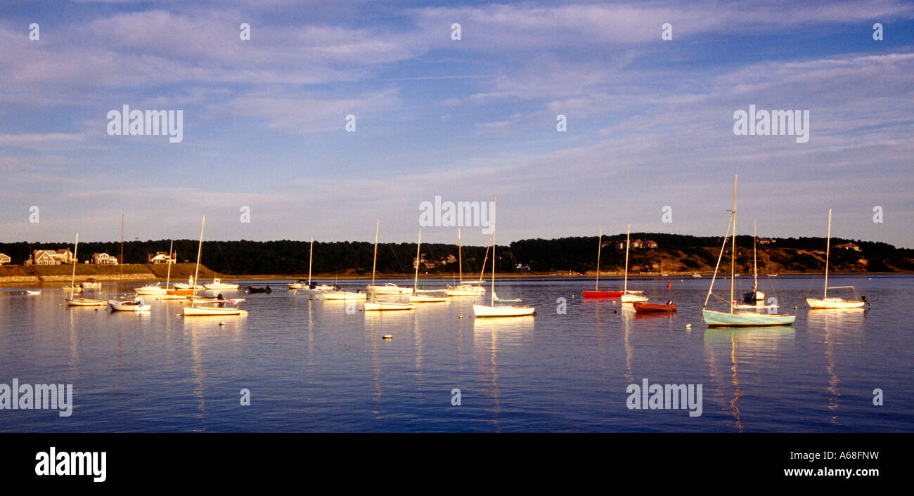 Boats in Wellfleet harbor Stock Photo Alamy