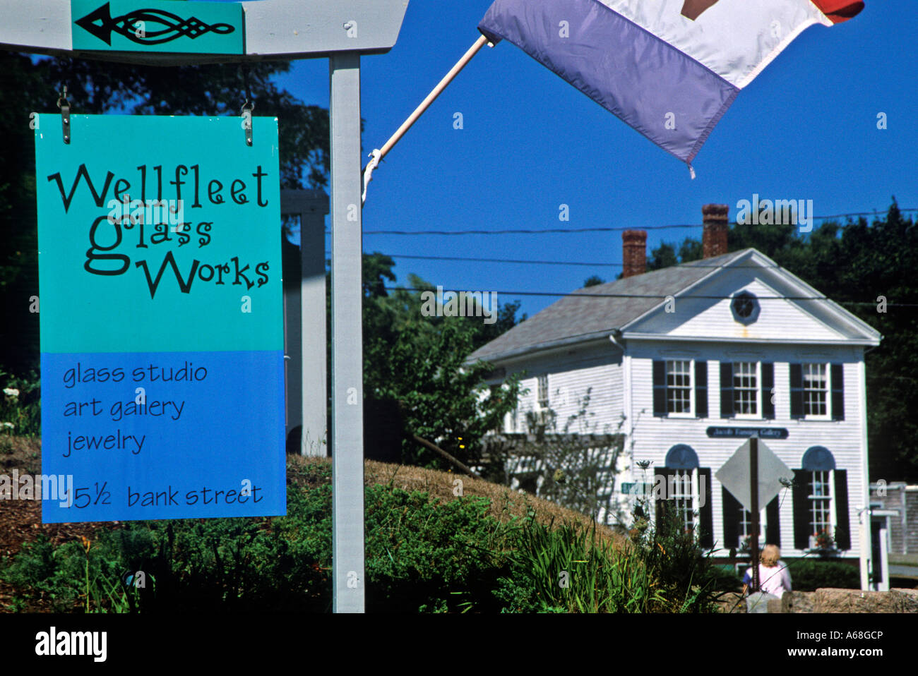 Artist galleries and craft shops in Wellfleet Cape Cod Stock Photo Alamy