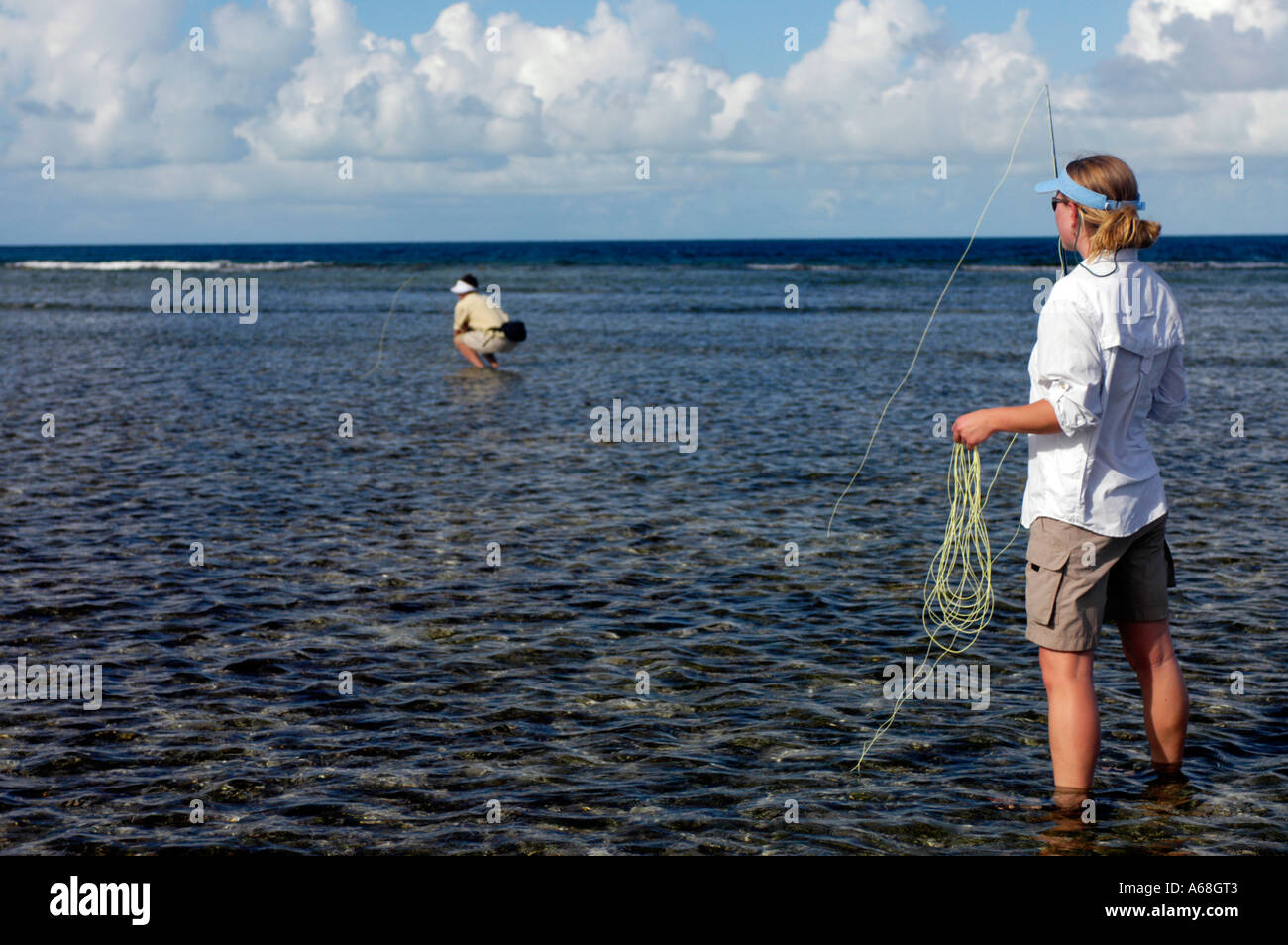 Salt water fly fishing caribbean hi-res stock photography and
