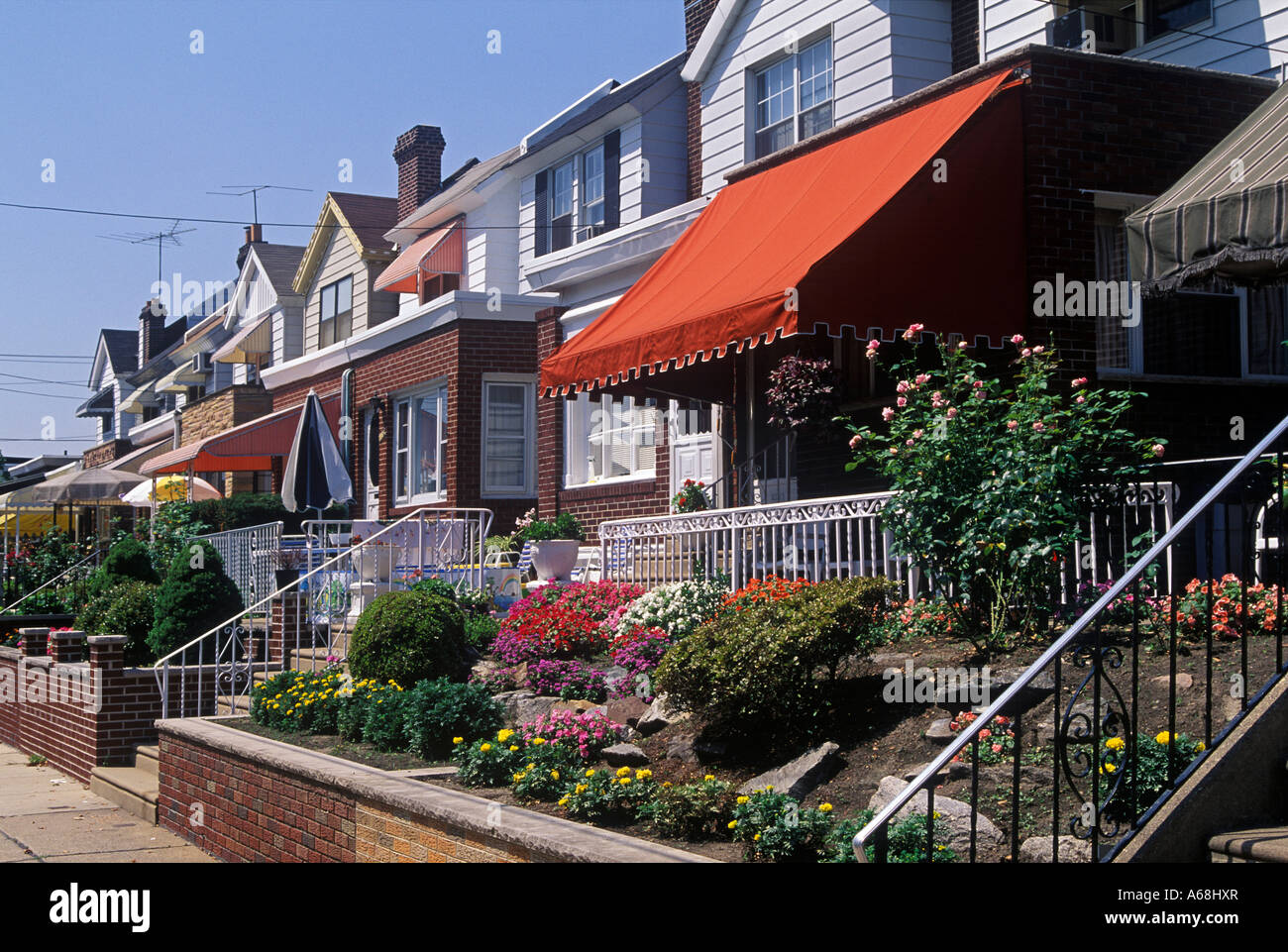 Row homes Philadelphia Pennsylvania Stock Photo