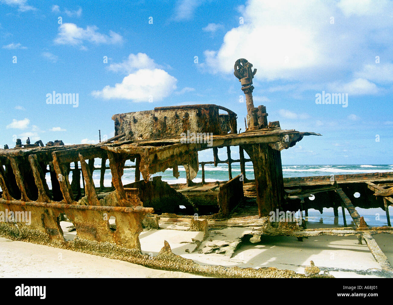 Ship Wreck, Frazer Island, Australia Stock Photo
