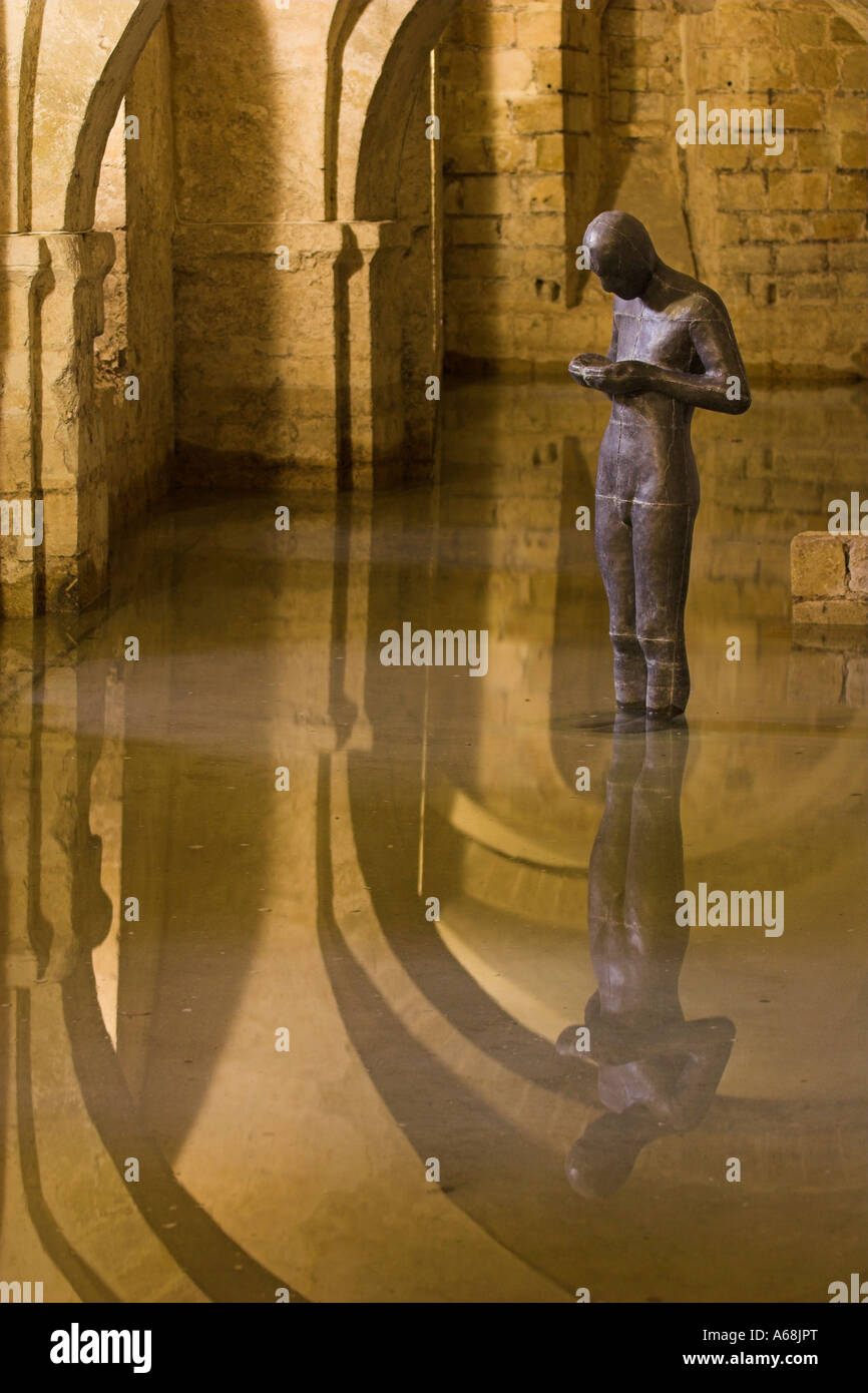 [Winchester Cathedral], [Antony Gormley] "Sound II" sculpture, metal