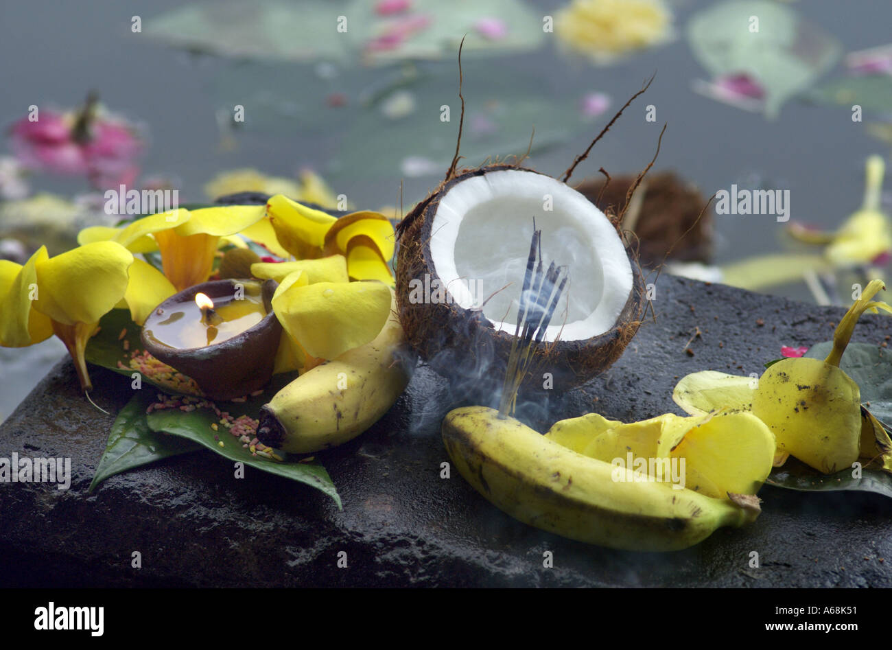 incense sticks and offerings Stock Photo Alamy