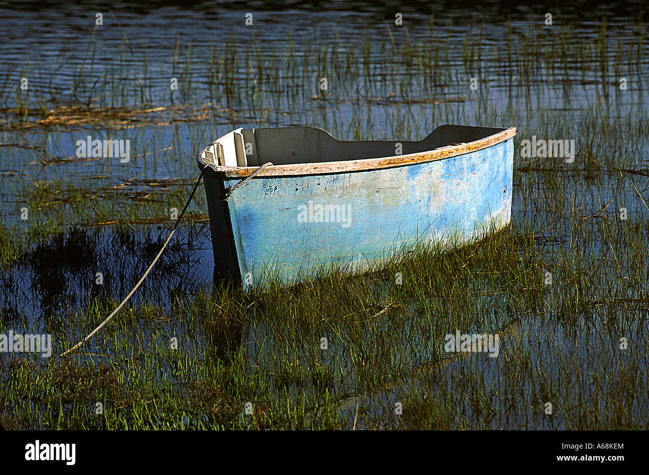 Rowboat marsh grass picturesque scenic hires stock photography and