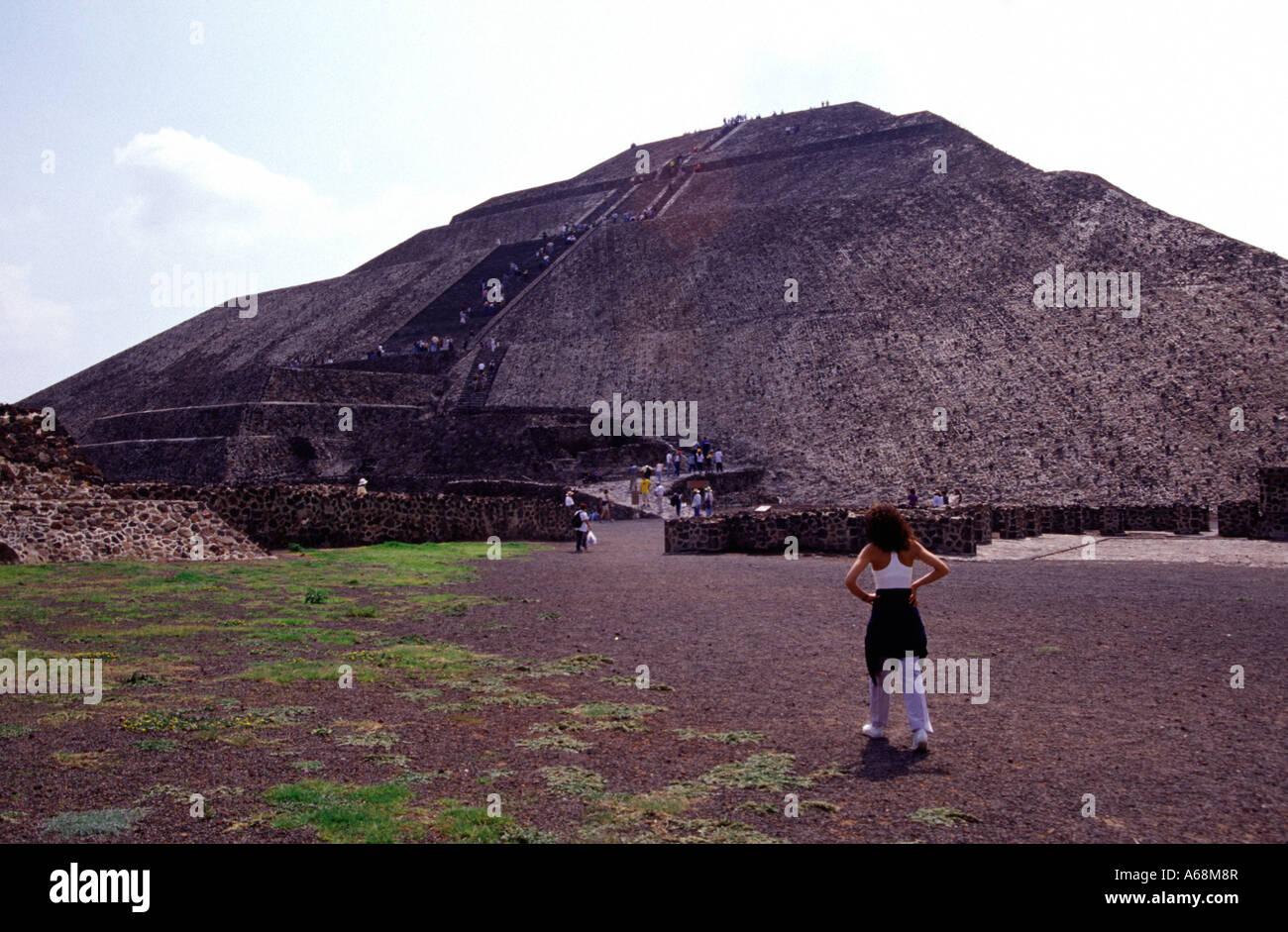 Pyramid of the Sun. Teotihuacan. Mexico. Stock Photo