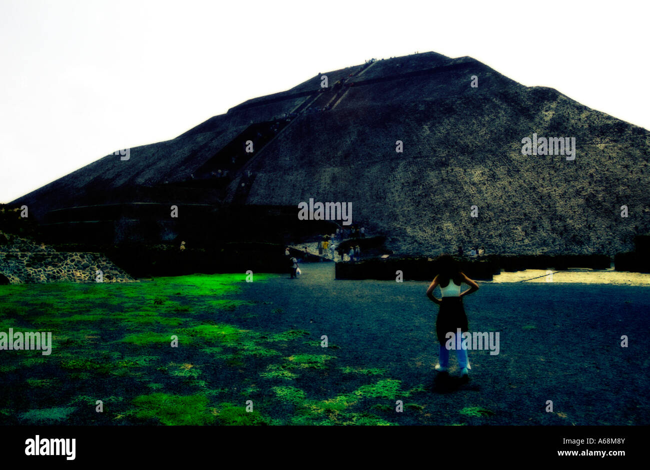 Pyramid of the Sun. Teotihuacan. Mexico. Stock Photo