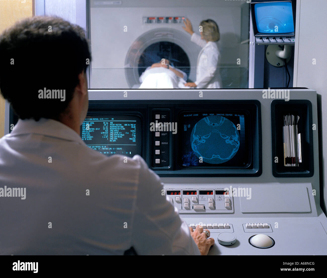 CAT scan procedure Stock Photo