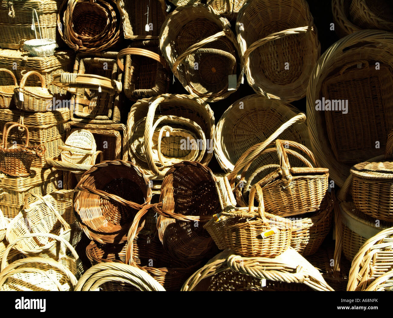 Basket-making handcrafts. Segovia. Spain Stock Photo