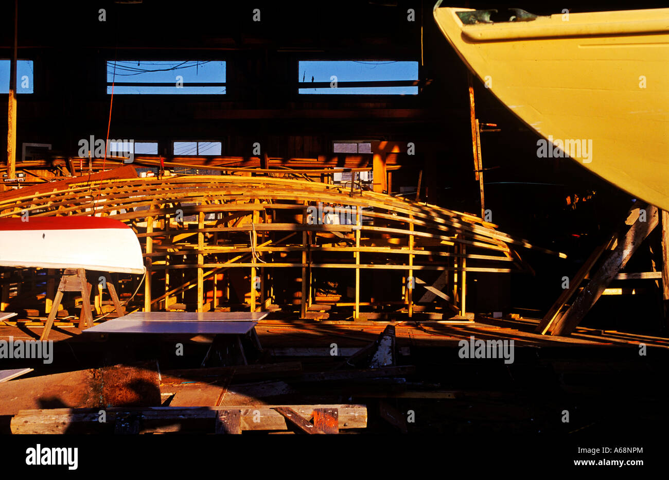 Boat building and repair Martha's Vineyard MA USA Stock Photo Alamy