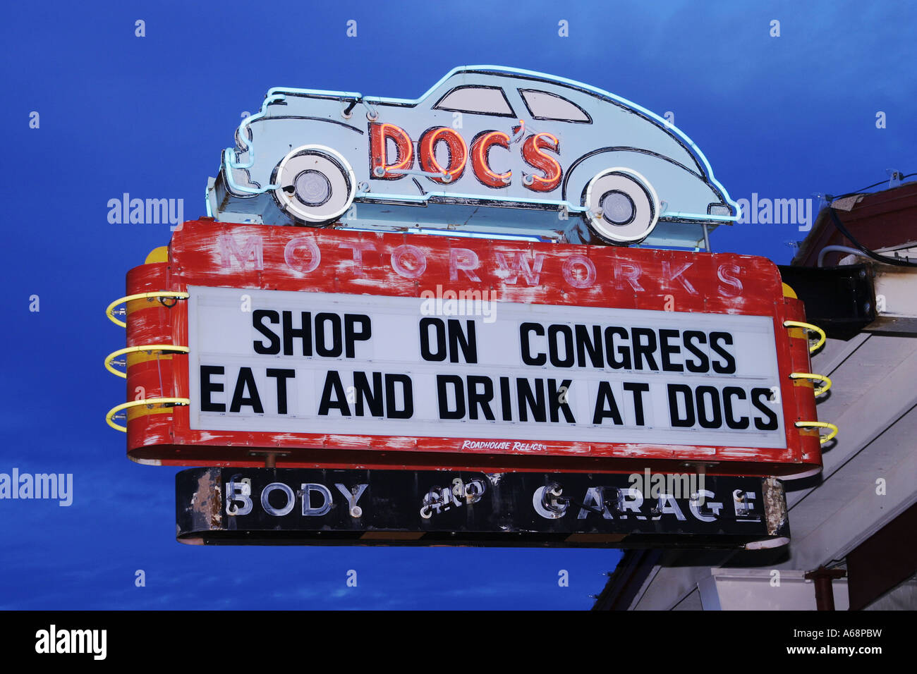 Doc's Restaurant South Congress Austin, TX Stock Photo Alamy