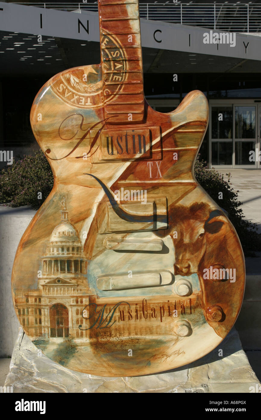 Art Guitar Austin, TX Stock Photo Alamy