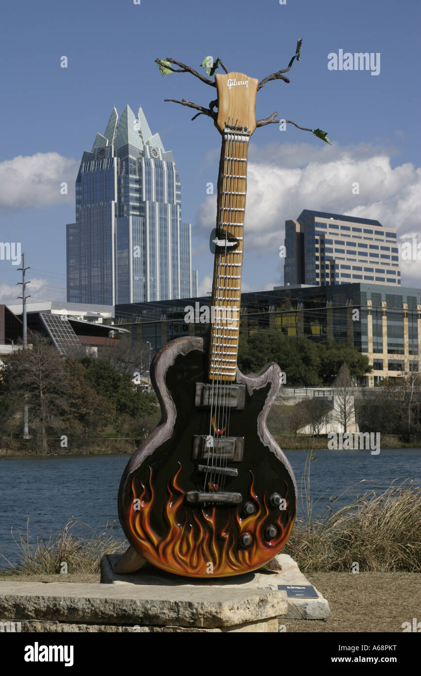 art guitar Austin, TX Stock Photo Alamy