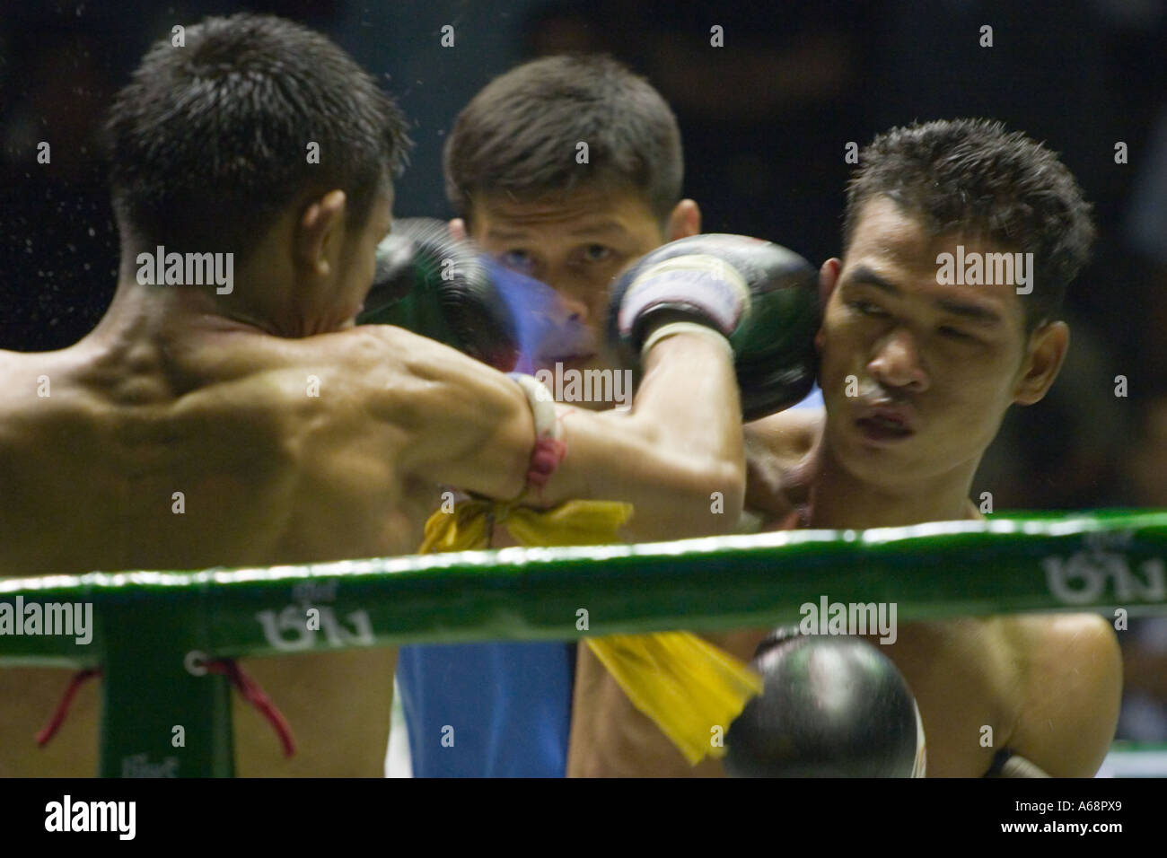 Muay Thai Punch with motion blur Stock Photo Alamy