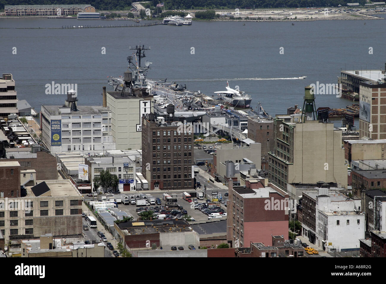 USS Intrepid Aircraft Carrier and Museum in New York City Stock Photo