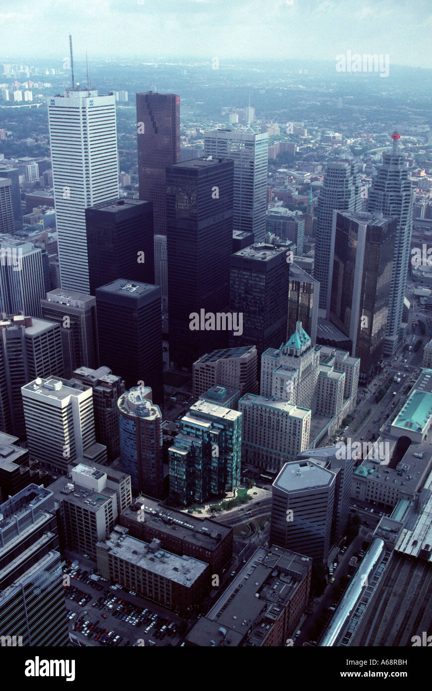 Downtown Toronto from CN Tower. Toronto. Ontario. Canada Stock Photo ...