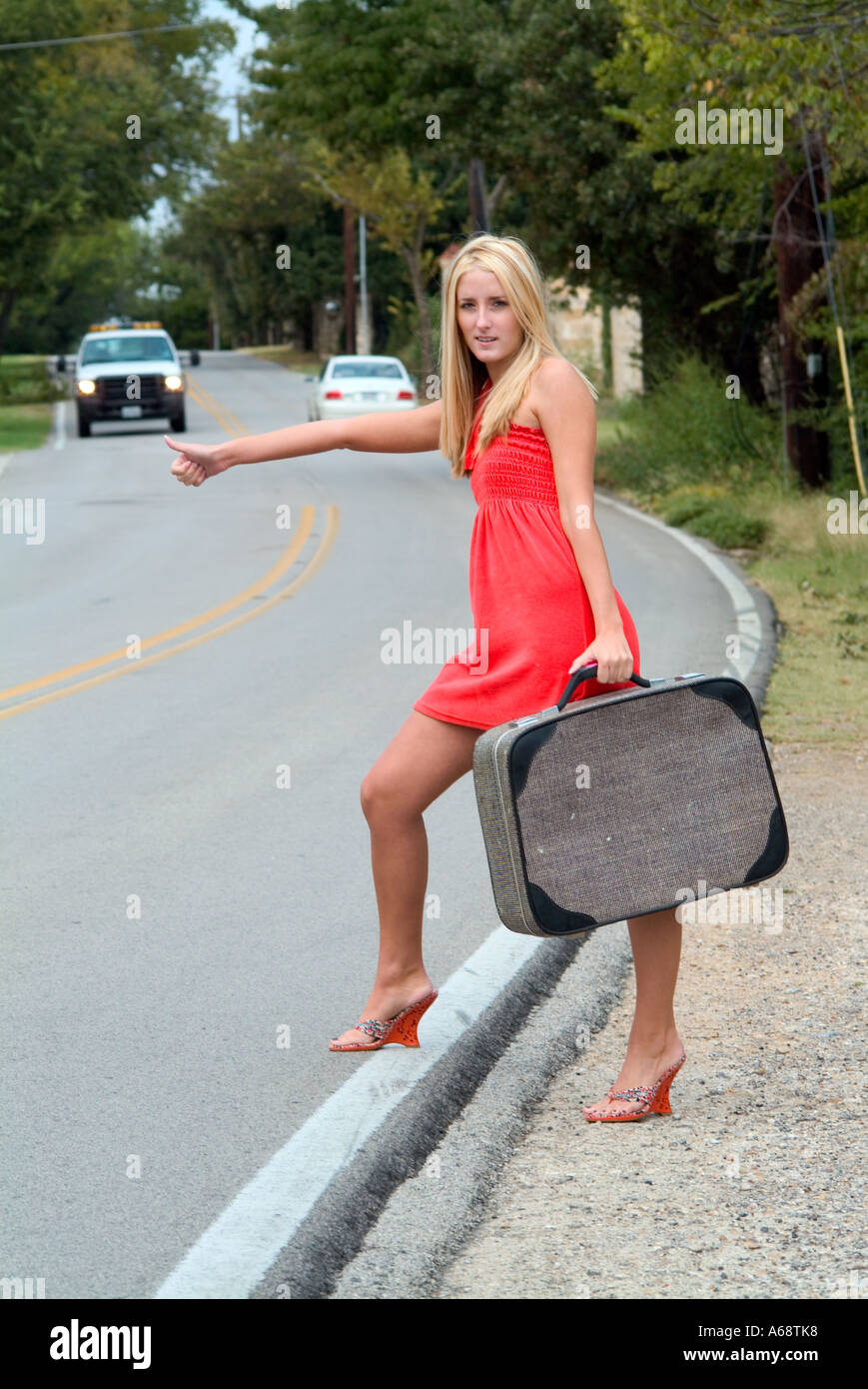 Young Teen Hitchhiker Telegraph