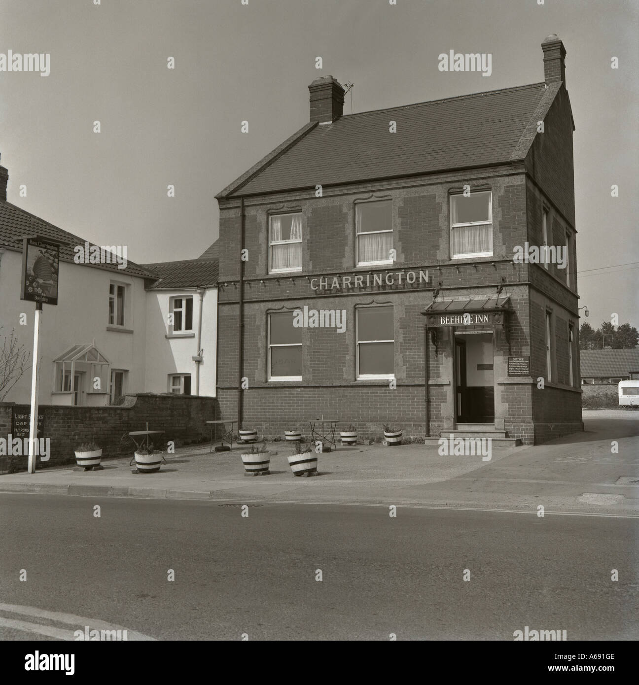 the beehive bee hive public house in yeovil somerset in 1974 from a 6x6 negative number 0073 Stock Photo