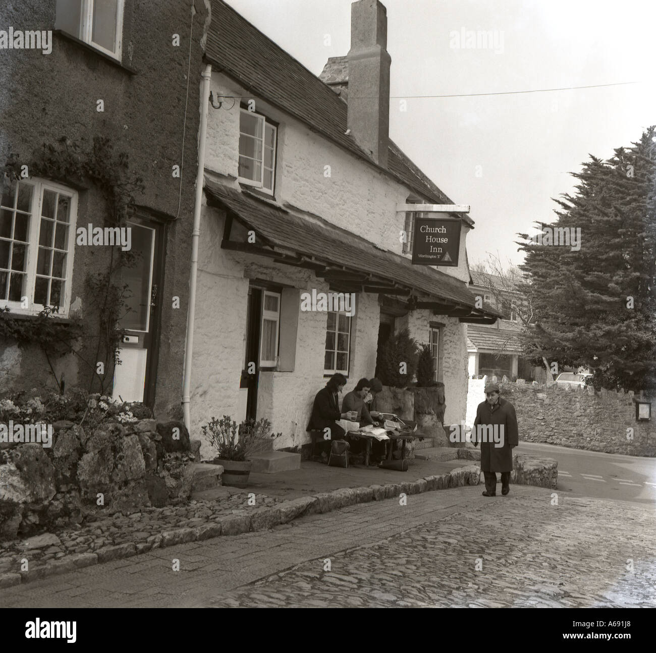 church house public house in stoke gabriel devon taken in 1974 from a