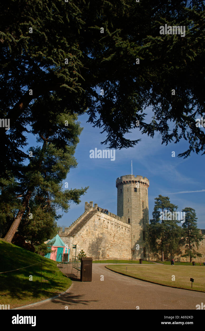 Guy's Tower, Warwick Castle, Warwick, Warwickshire, England, UK Stock Photo