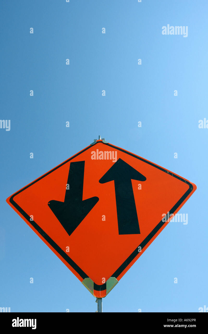 Vibrant Orange Road Sign Featuring Two Arrows One Is Pointing Up And The Other Is Pointing Down Copy Space Stock Photo Alamy Vibrant Orange Road Sign Featuring Two Arrows One Is Pointing Up And The Other Is Pointing Down Copy Space Stock Photo Alamy
