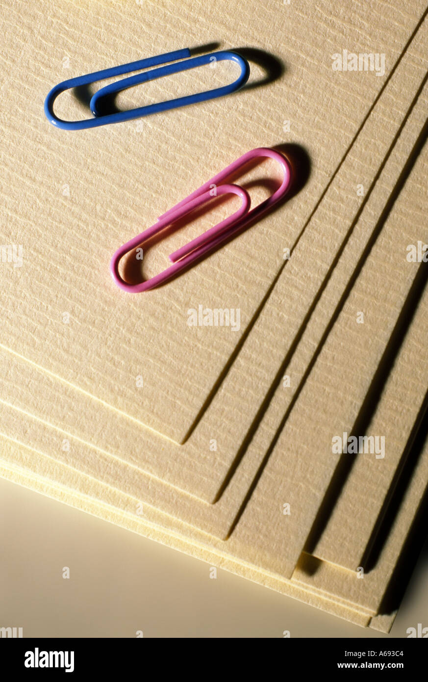 paper clips and paperwork Stock Photo Alamy