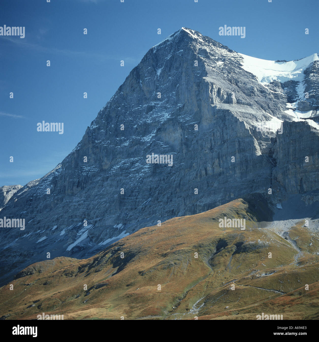 Eiger Mountain Kleine Scheidegg Switzerland Stock Photo