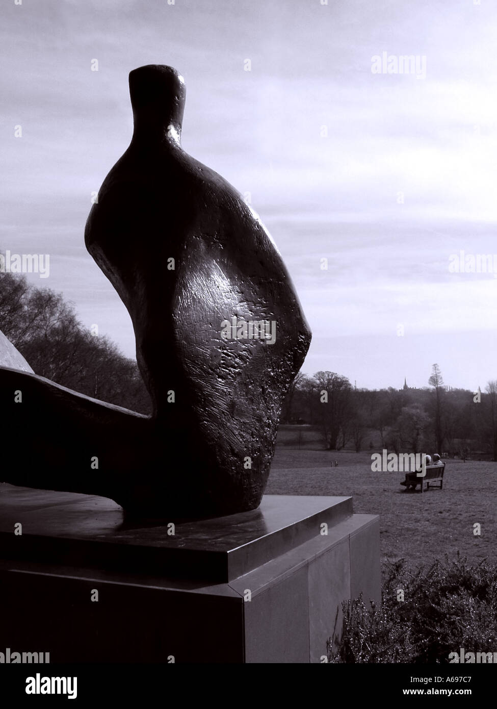 england london hampstead heath henry moore sculpture Stock Photo Alamy