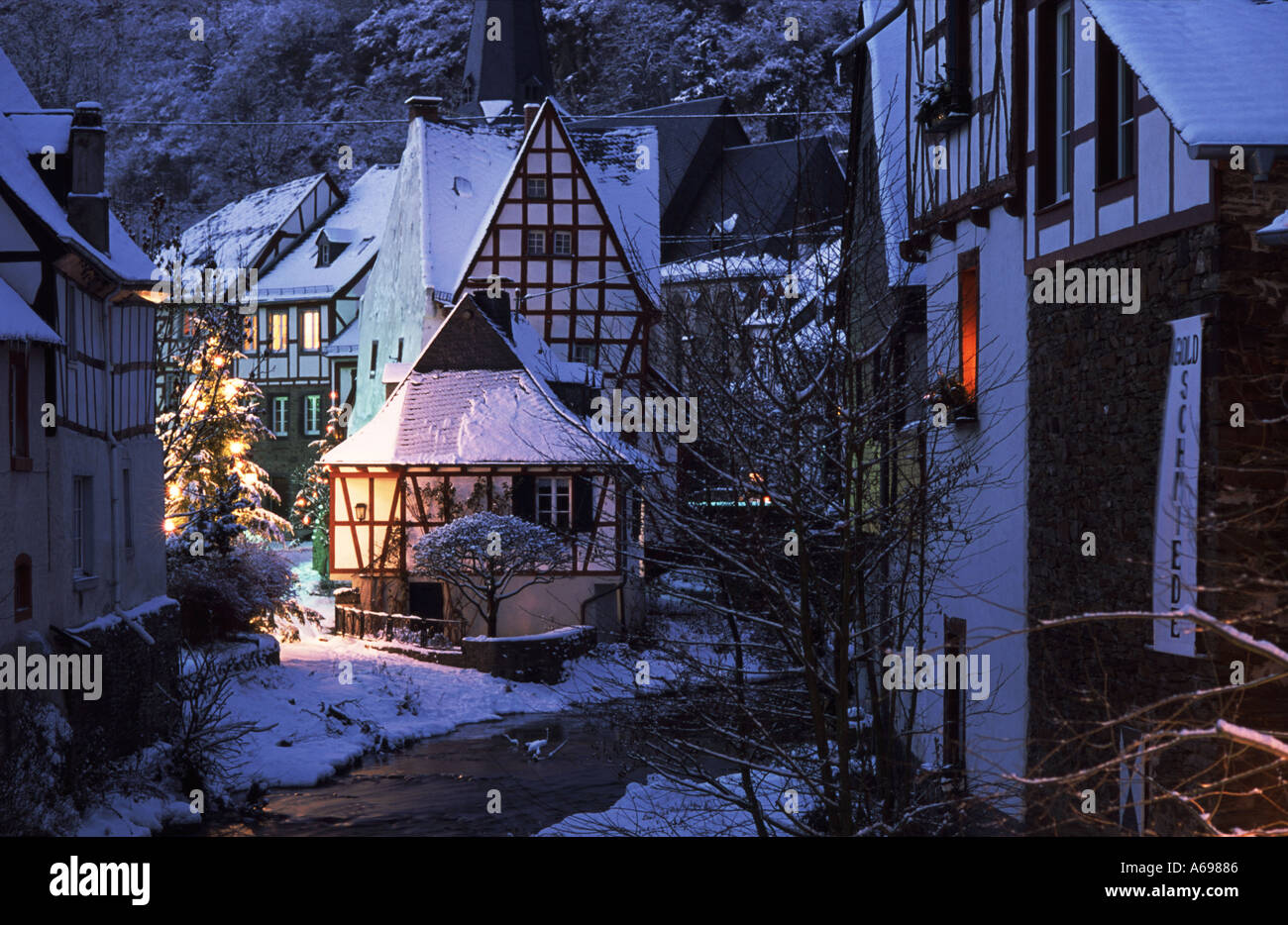 Christmas Day time at Monreal Eifel Germany Tree Winter village X-mas 
