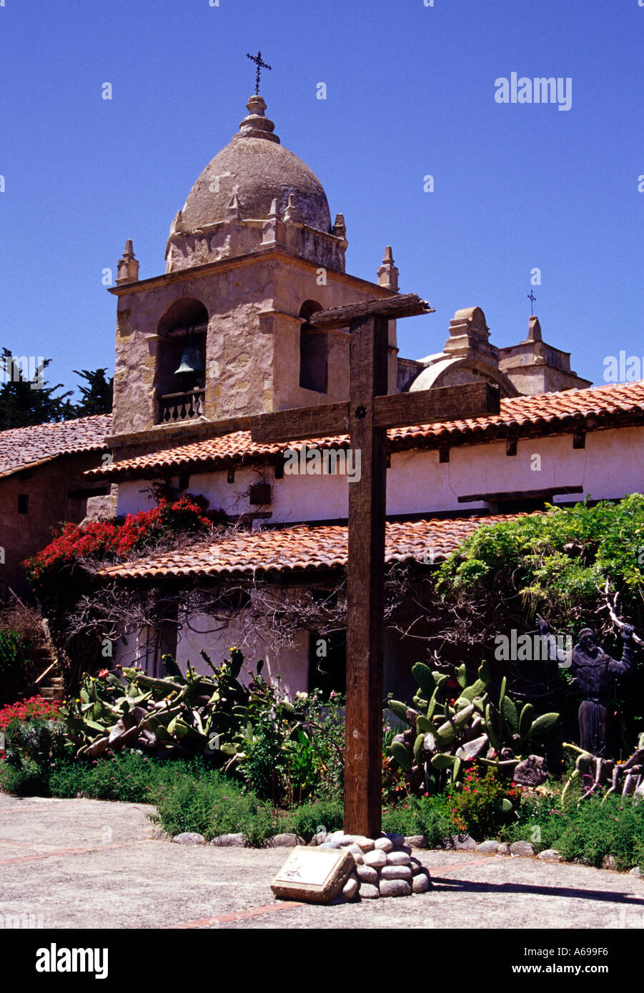 Carmel by the Sea Mission San Carlos de Borromeo de Carmelo California USA Stock Photo