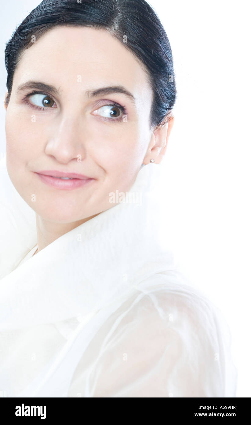 Beauty portrait wellness woman Cut Out Stock Images & Pictures - Alamy