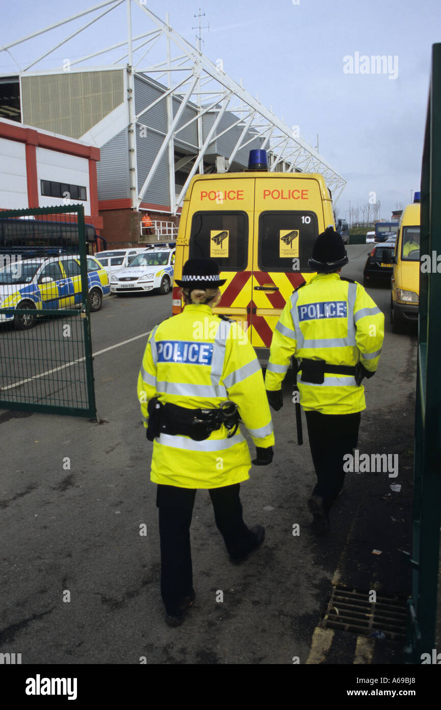 Police Surveillance Team at Britannia Stadium Stock Photo