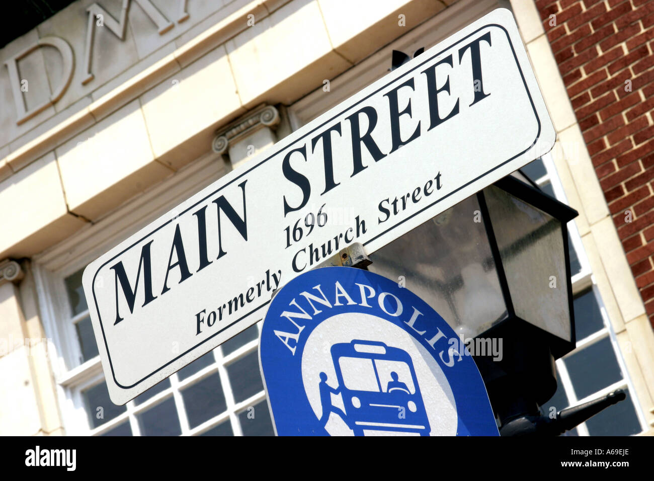 Historic Main Street Formerly Church Street Annapolis Maryland USA
