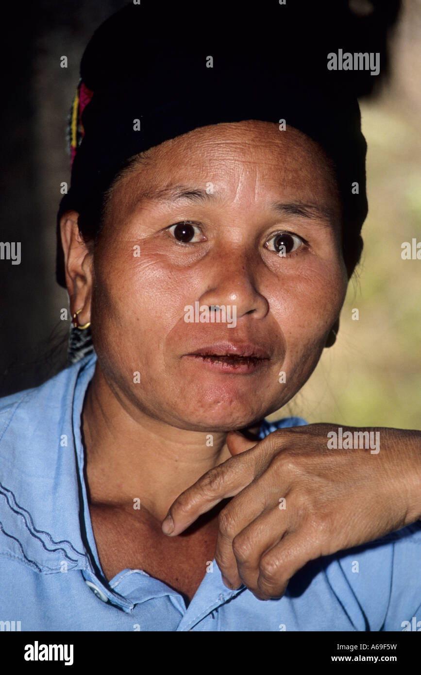 Portrait of Muong woman ,Vietnam Stock Photo