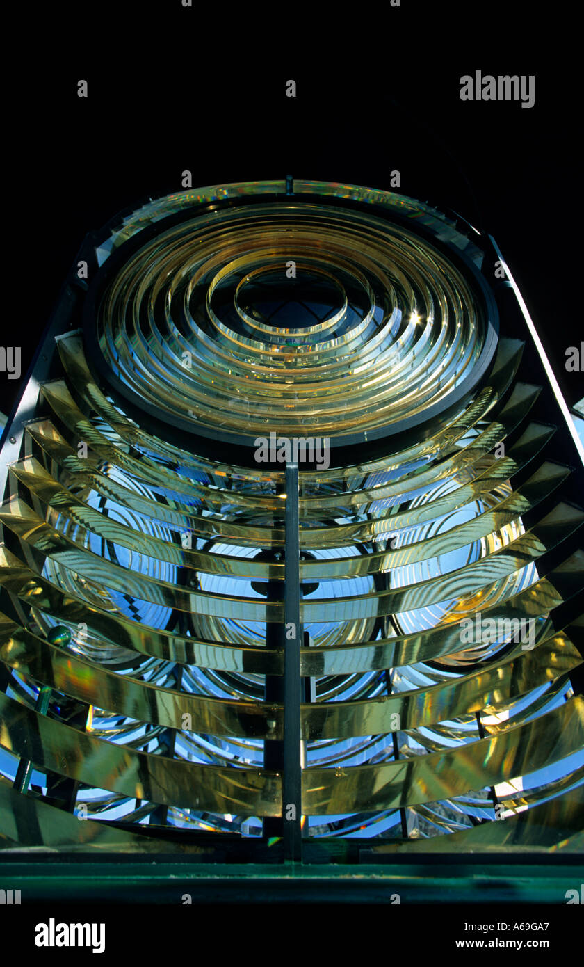 The Fresnel Lens Of The South Stack Lighthouse Anglesey Wales Stock the-fresnel-lens-of-the-south-stack-lighthouse-anglesey-wales-stock